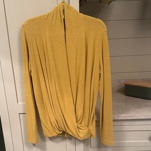 Anthropologie Yellow V-Neck Sweater